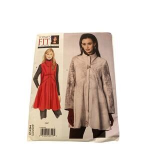 Sewing Pattern Vogue V1494 Today's Fit Sandra Betzina Lined Coat Vest One Size